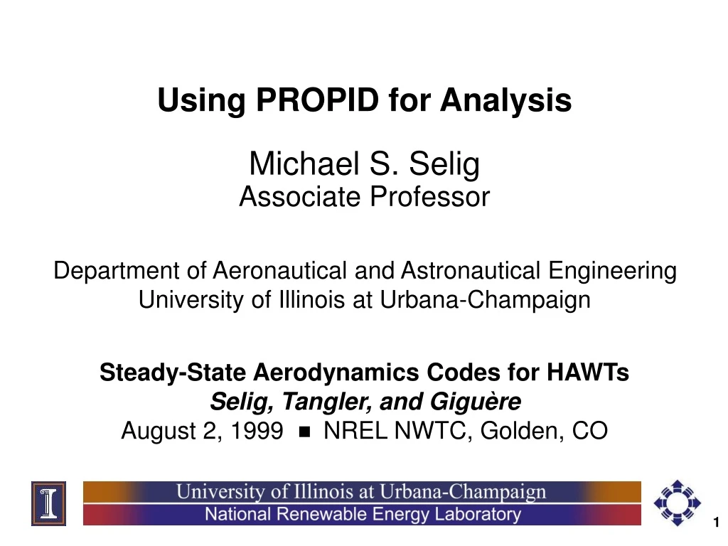 using propid for analysis