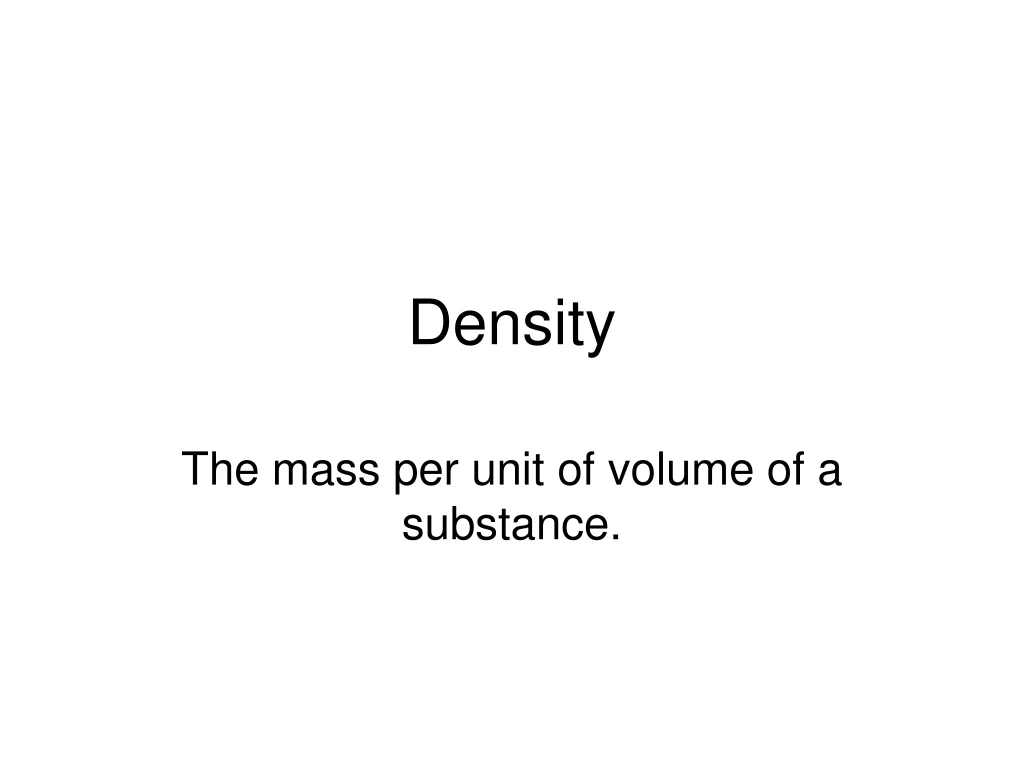 density