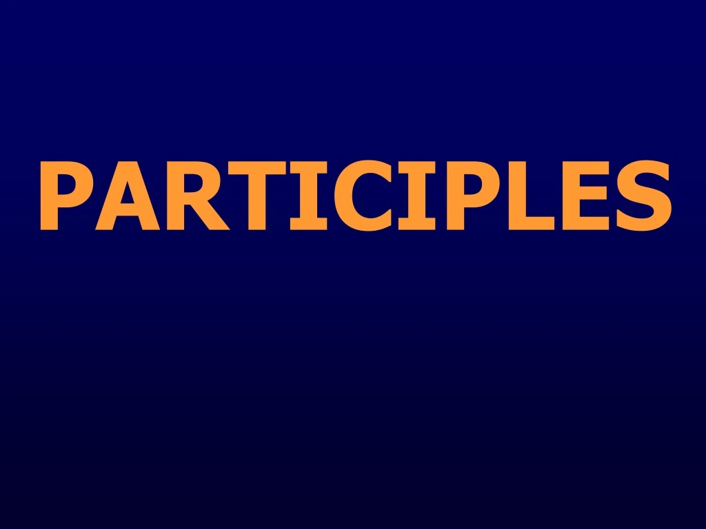 participles