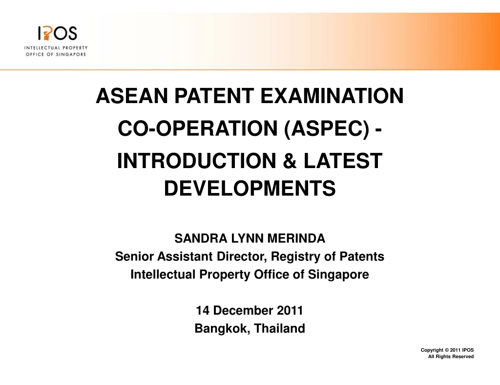 asean patent examination co operation aspec