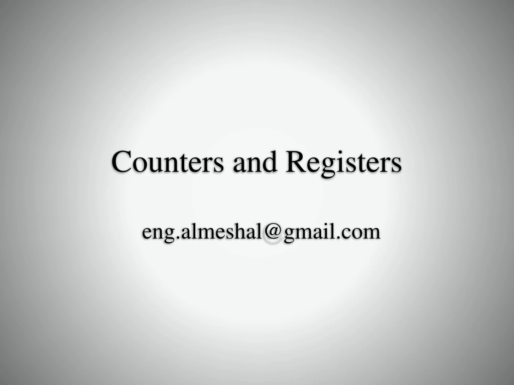 counters and registers