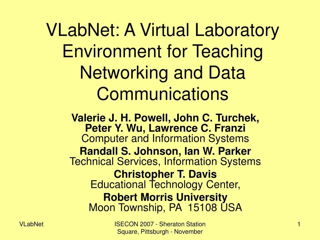 vlabnet a virtual laboratory environment for teaching networking and data communications