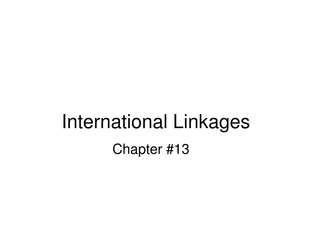 international linkages