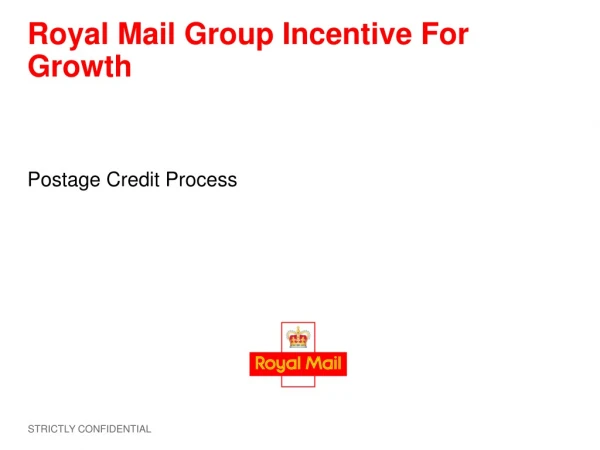 Royal Mail Group Incentive For Growth