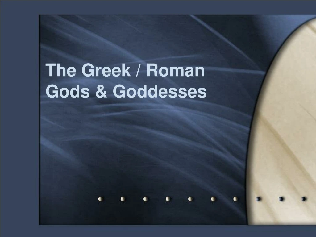 the greek roman gods goddesses