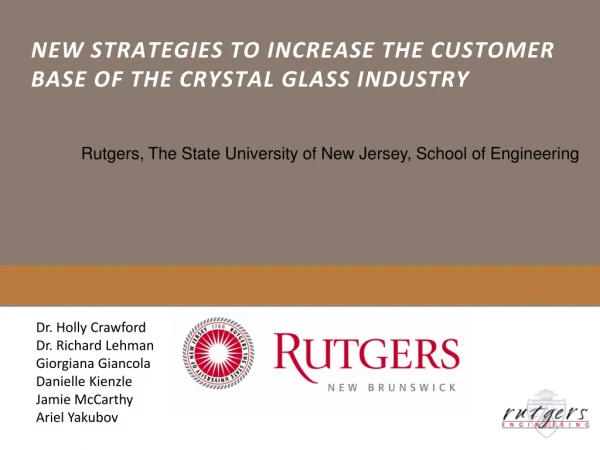 New Strategies to Increase the Customer Base of the Crystal Glass Industry
