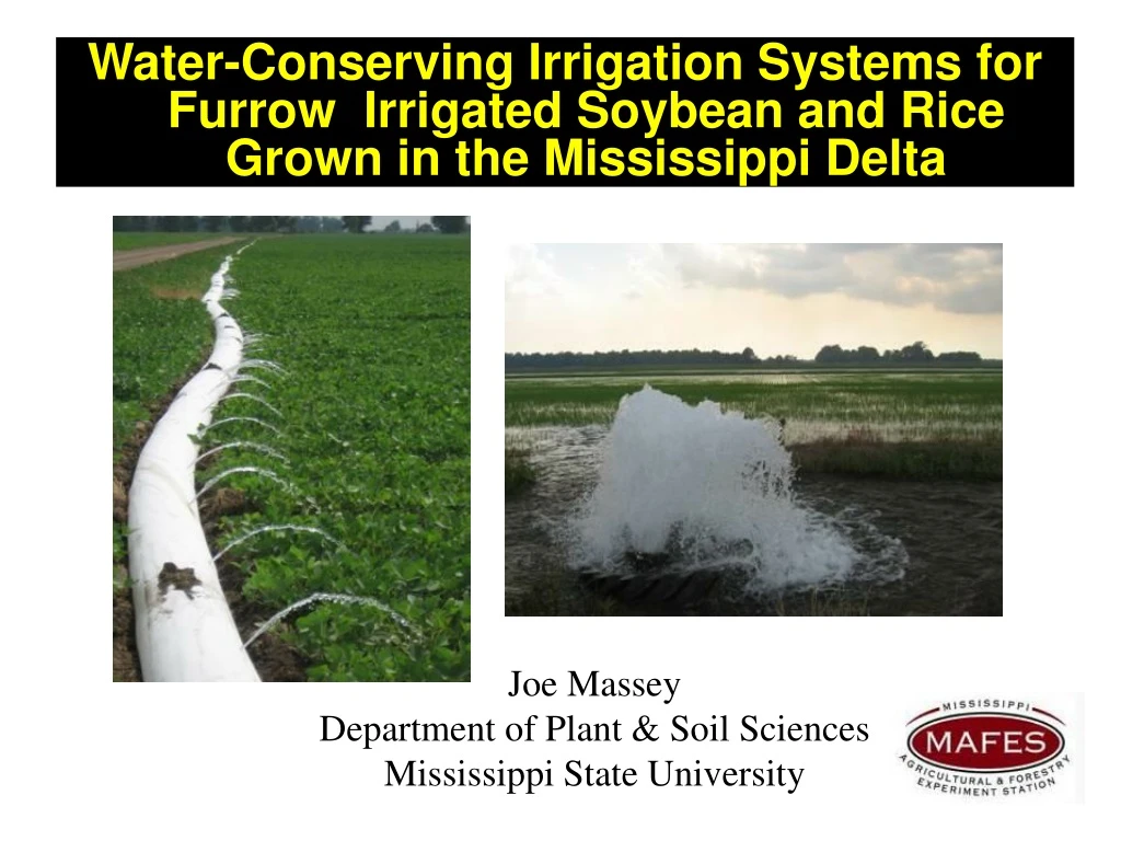 water conserving irrigation systems for furrow