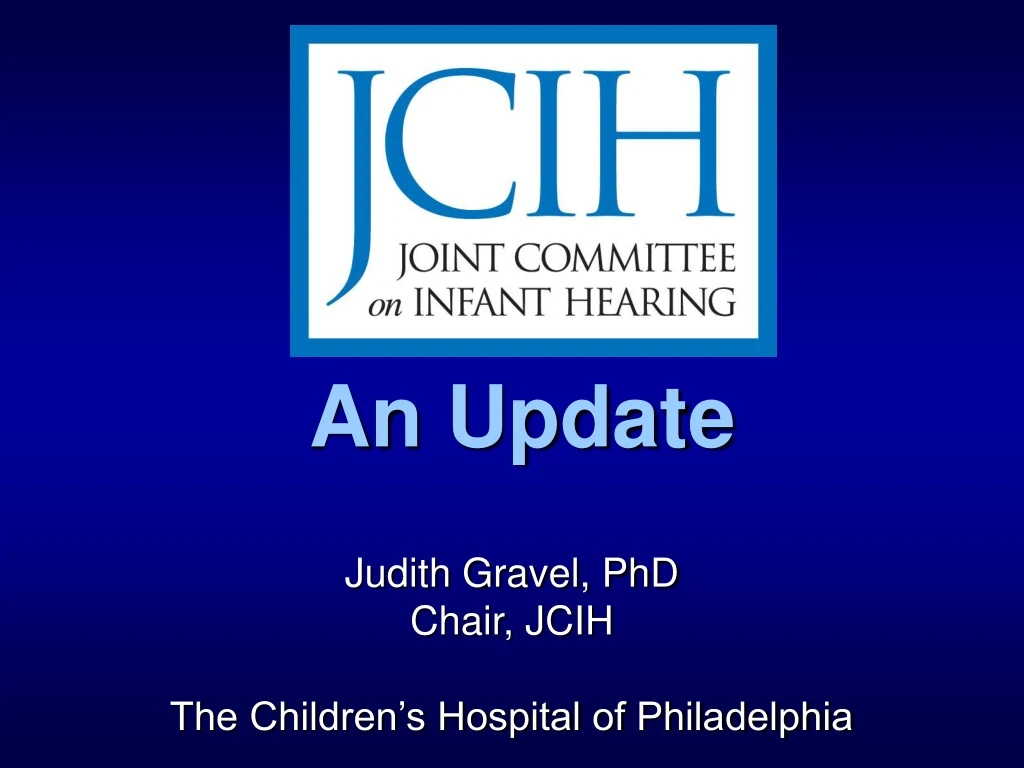 an update judith gravel phd chair jcih