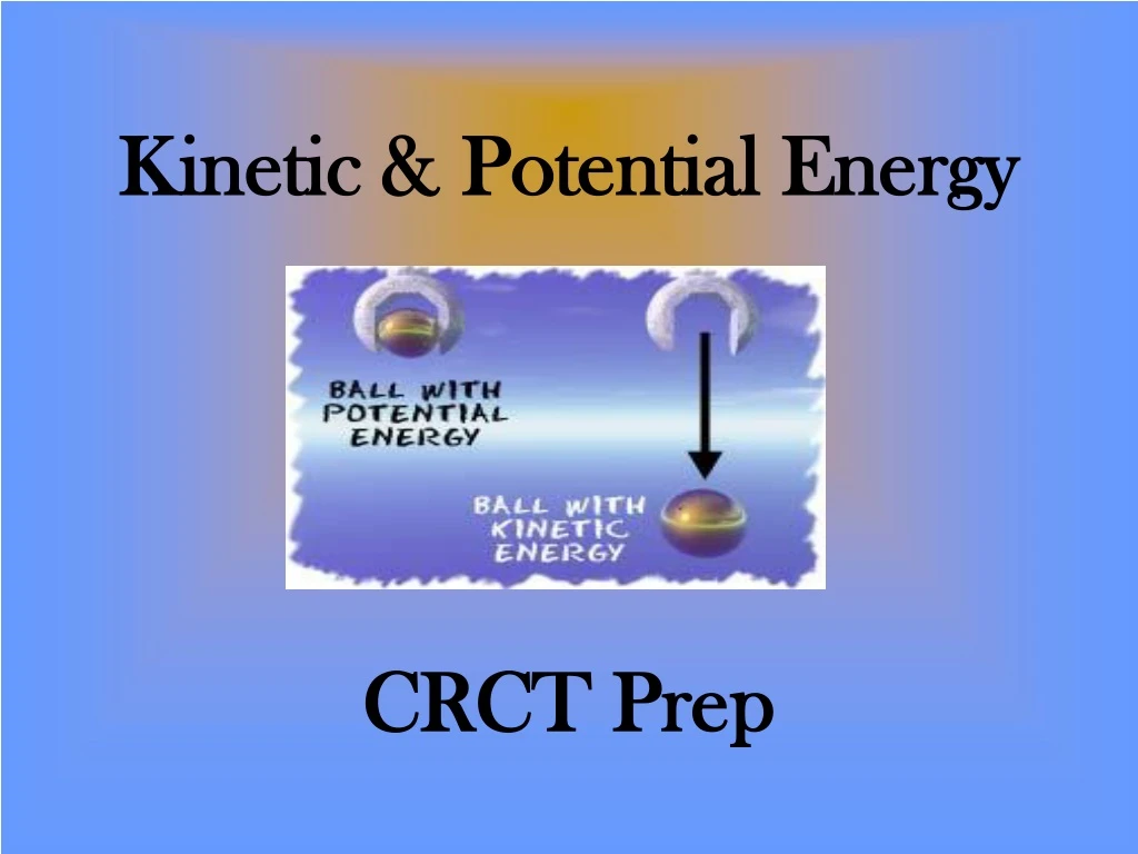 kinetic potential energy