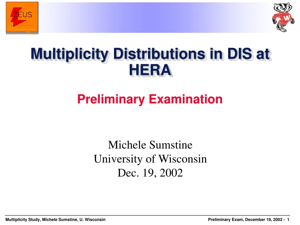 multiplicity distributions in dis at hera