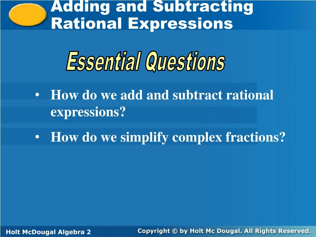 adding and subtracting rational expressions