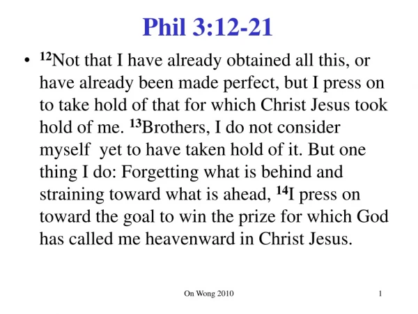 Phil 3:12-21