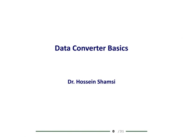 Data Converter Basics