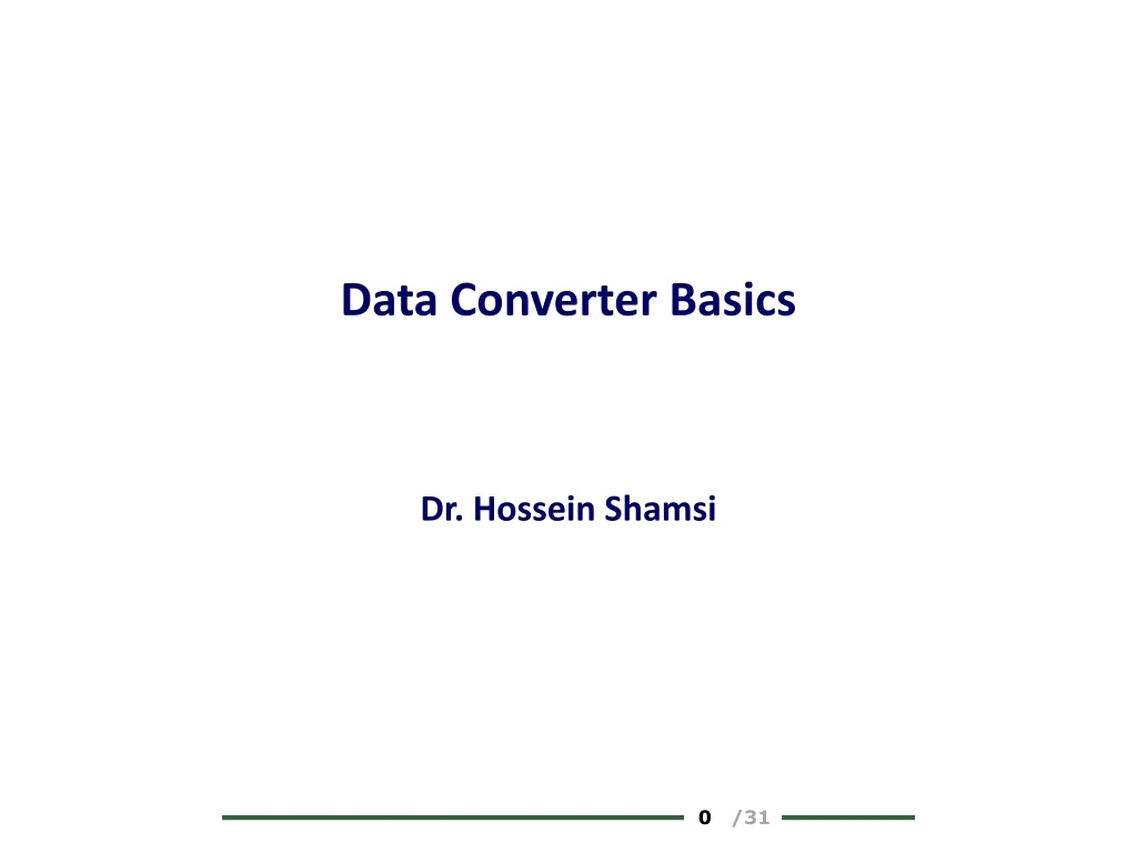 data converter basics