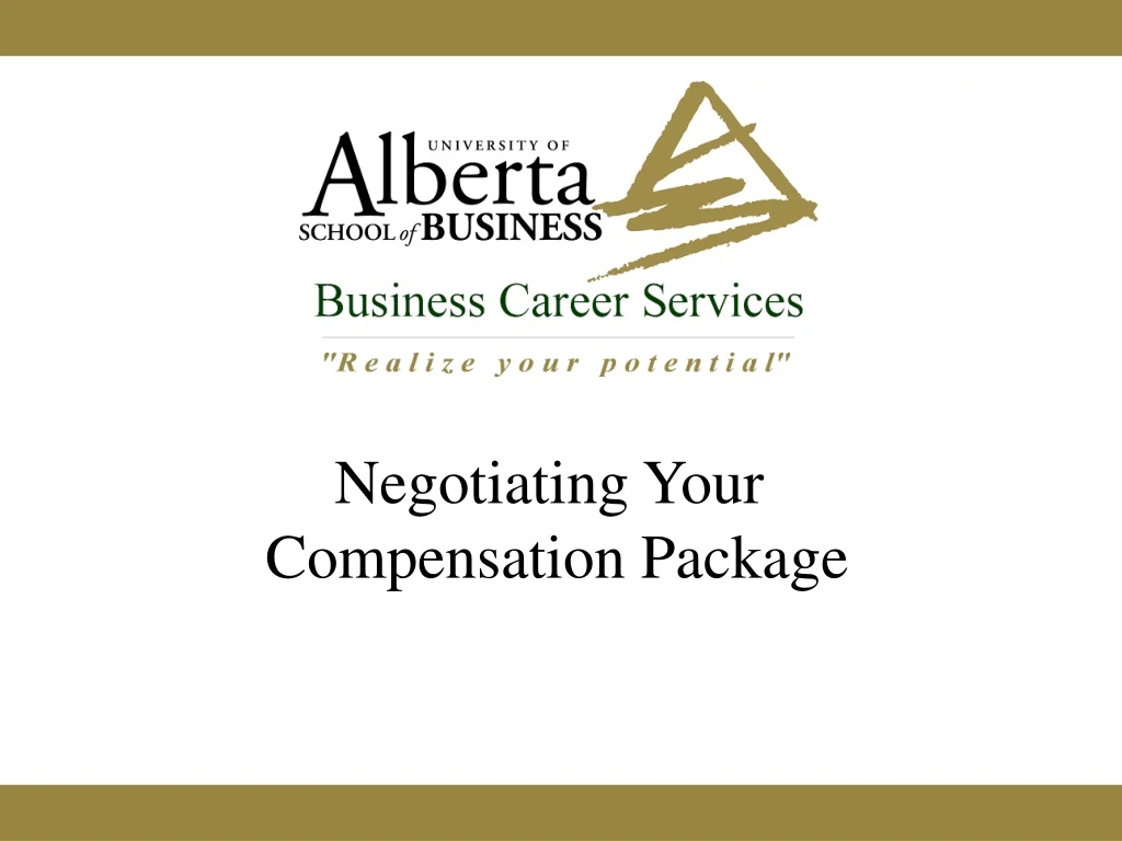 negotiating your compensation package