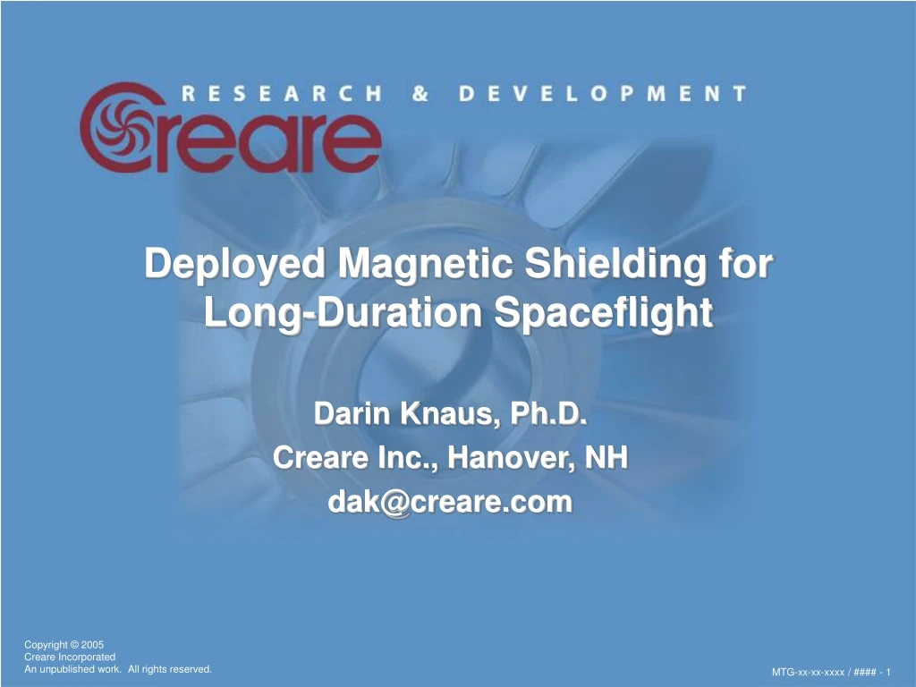 deployed magnetic shielding for long duration spaceflight