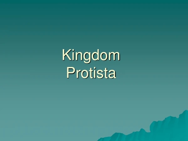 Kingdom Protista