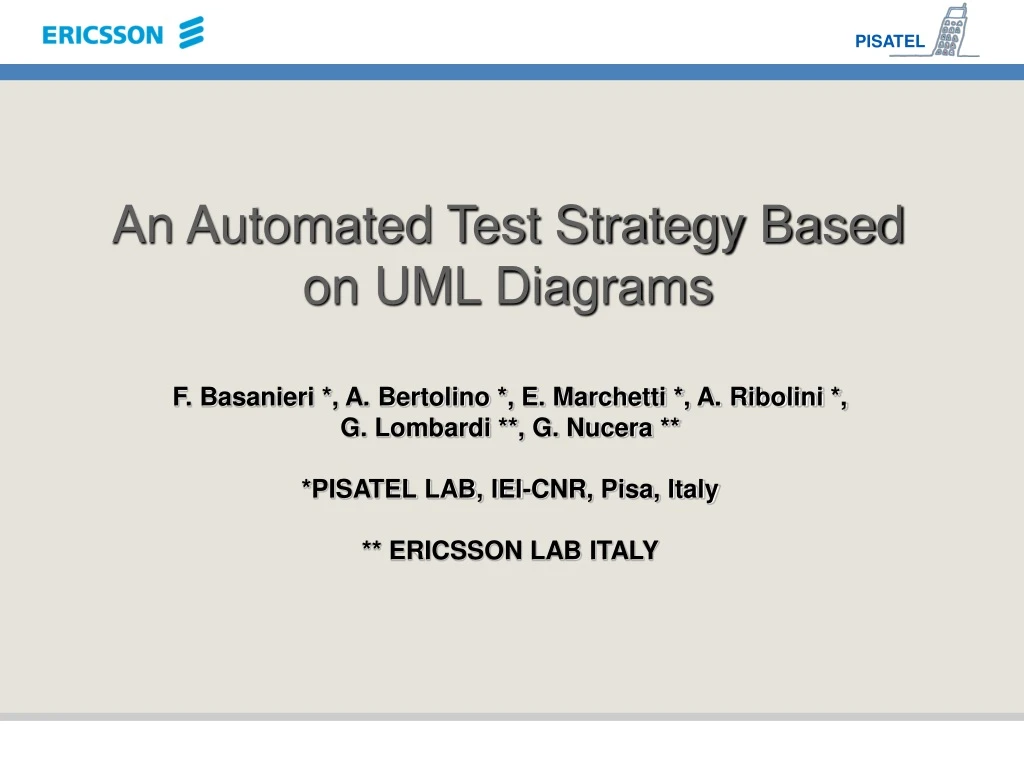 an automated test strategy based on uml diagrams