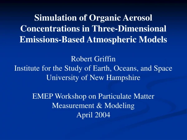 Importance of Organic Aerosol