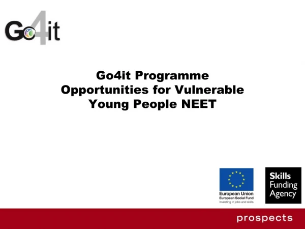 Go4it Programme  Opportunities for Vulnerable  Young People NEET