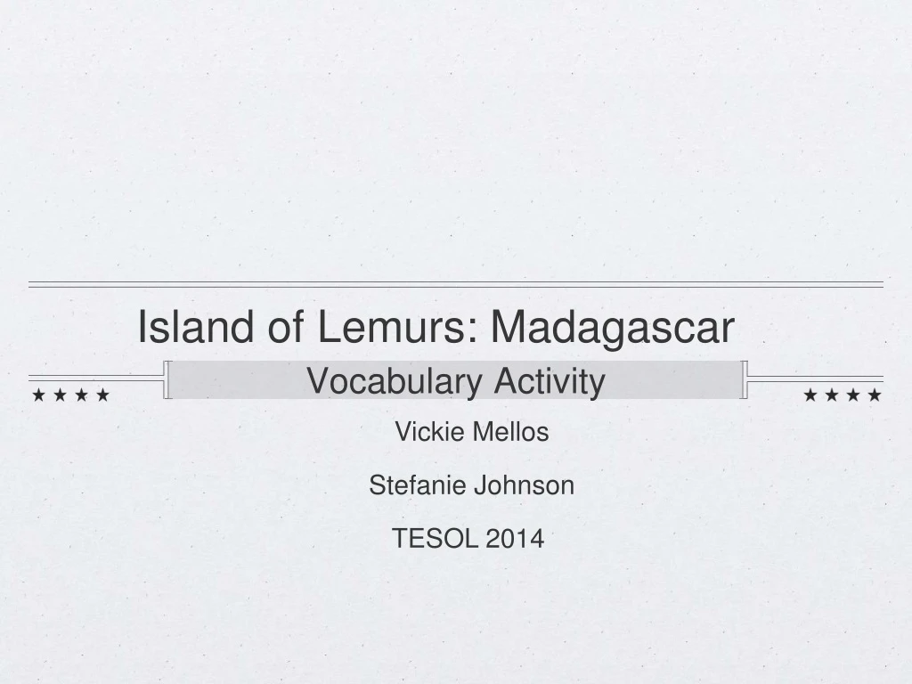 island of lemurs madagascar