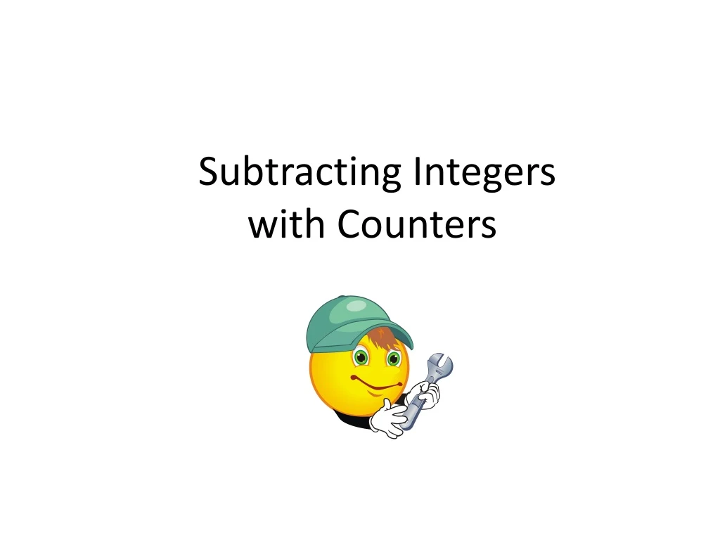 subtracting integers with counters