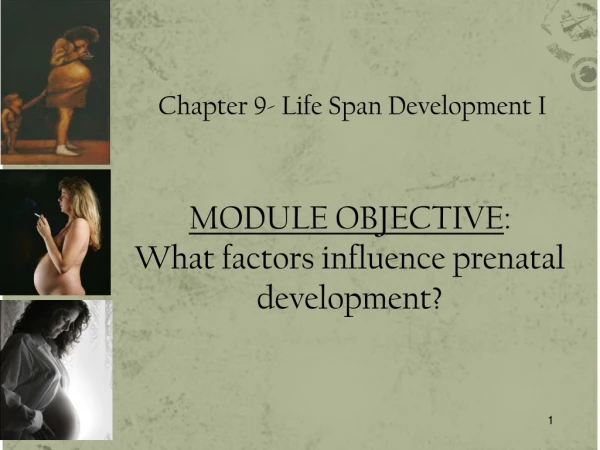 MODULE OBJECTIVE : What factors influence prenatal development?