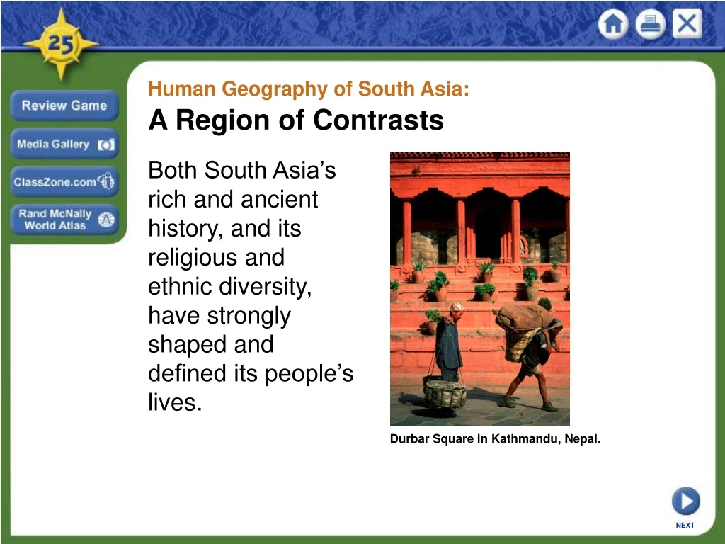 human geography of south asia a region