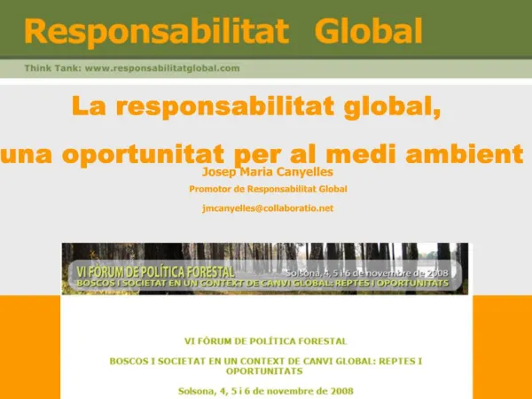 Josep Maria Canyelles Promotor de Responsabilitat Global jmcanyellescollaboratio