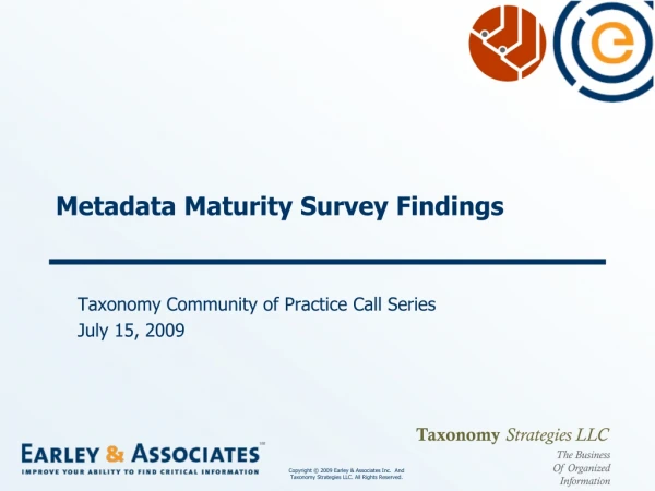 Metadata Maturity Survey Findings