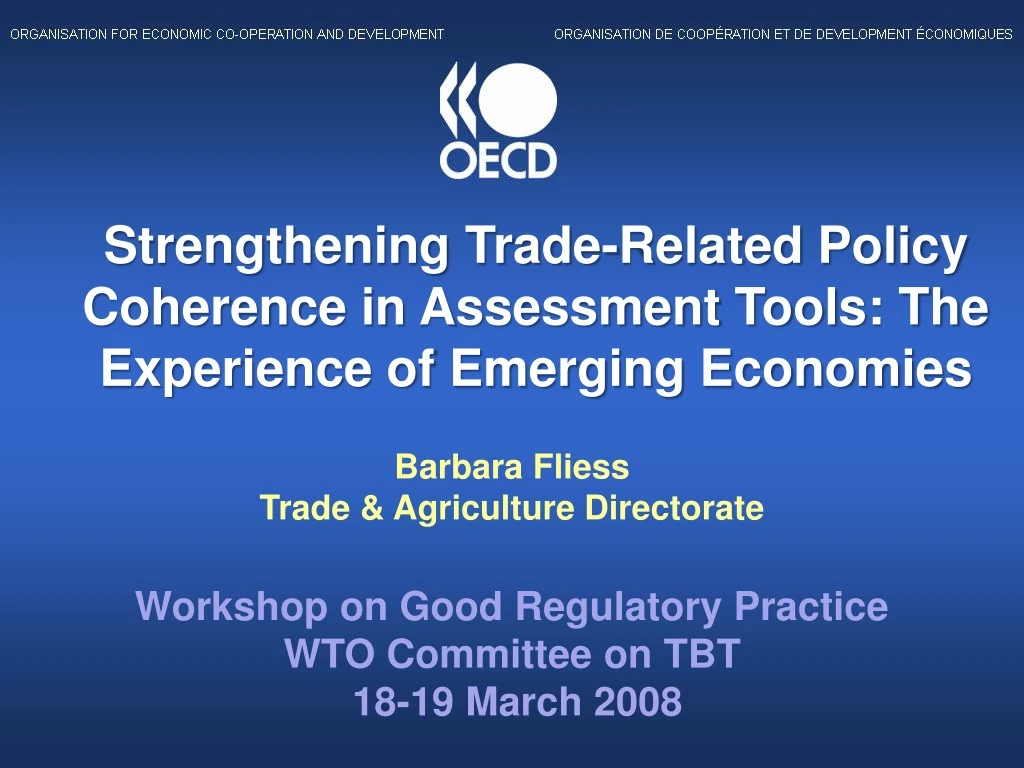 strengthening trade related policy coherence