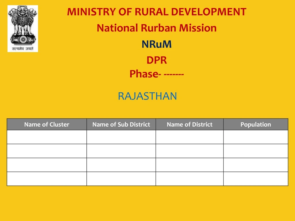 ministry of rural development national rurban