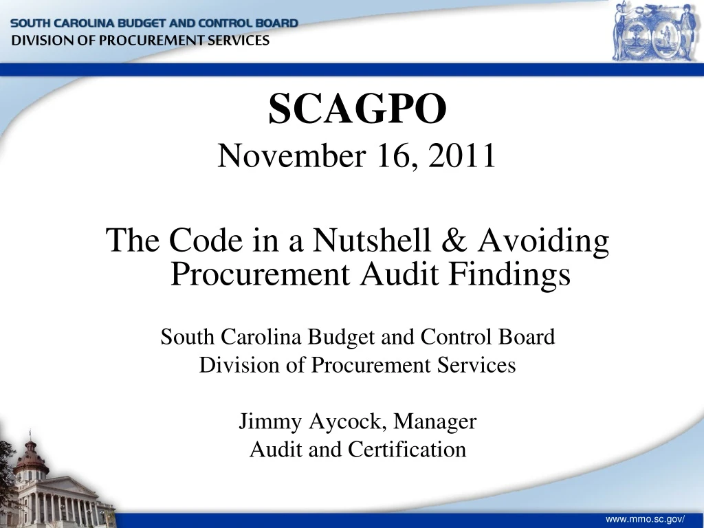 scagpo november 16 2011 the code in a nutshell