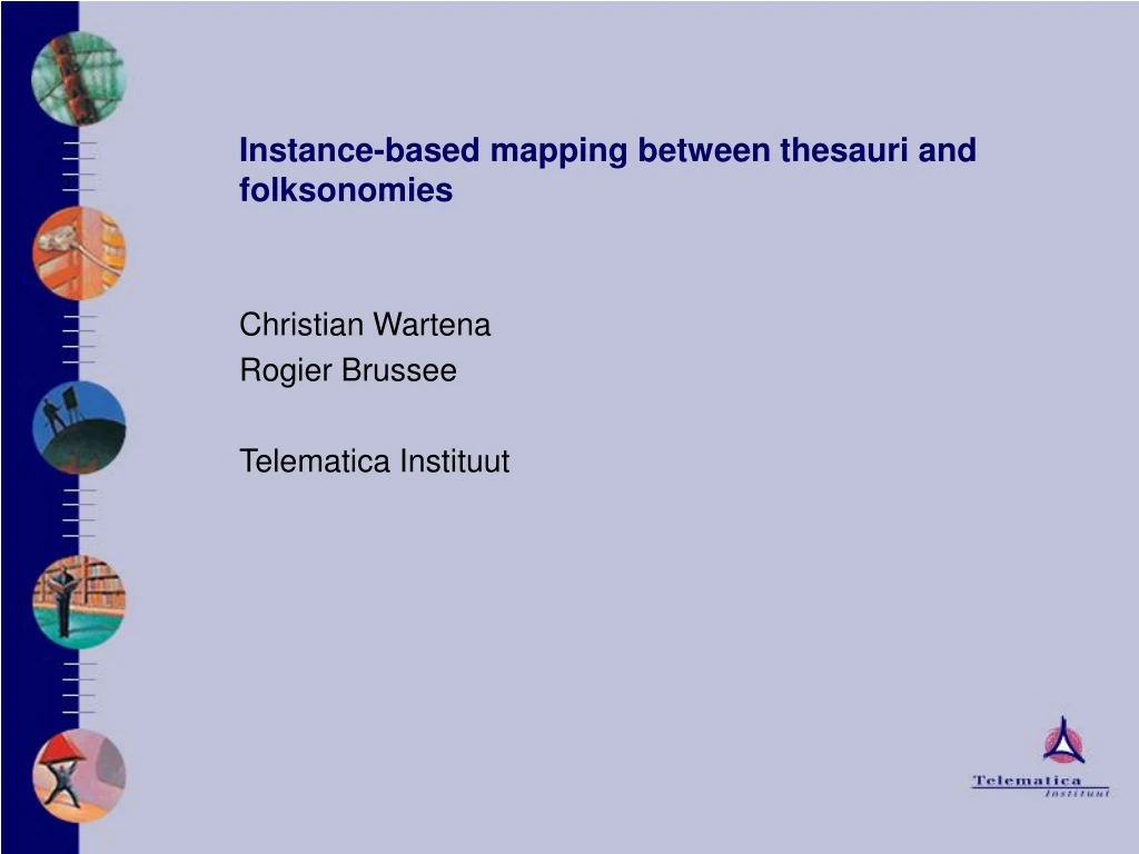 instance based mapping between thesauri and folksonomies