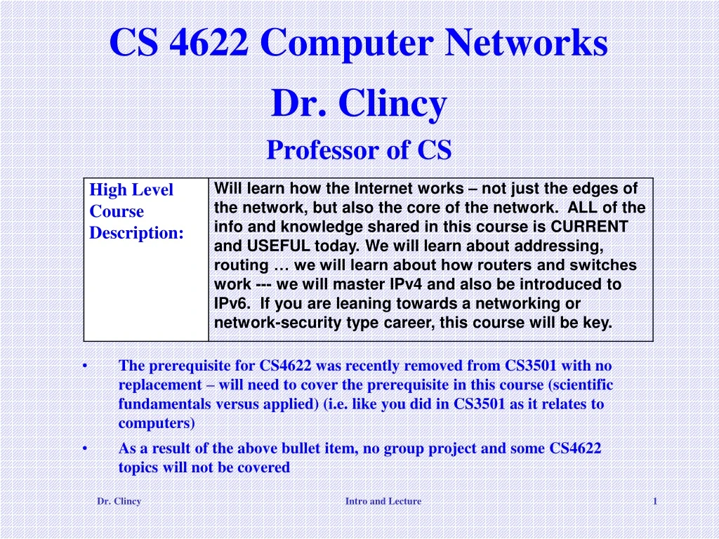 cs 4622 computer networks