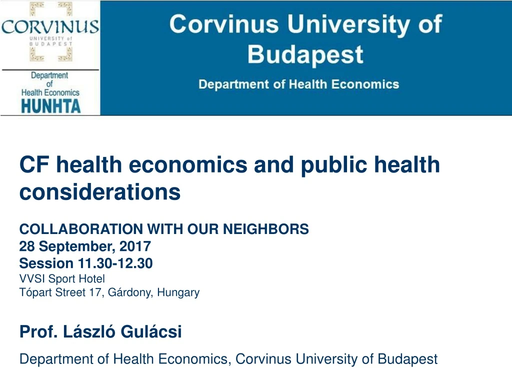cf health economics and public health