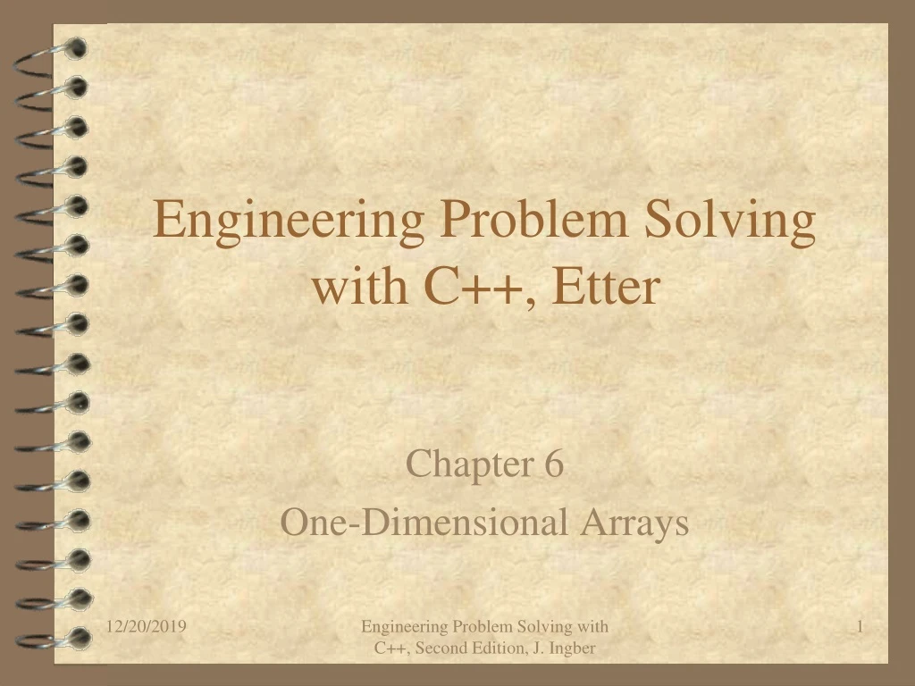 engineering problem solving with c etter