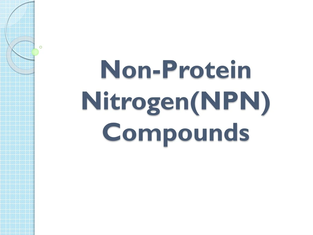 non protein nitrogen npn compounds