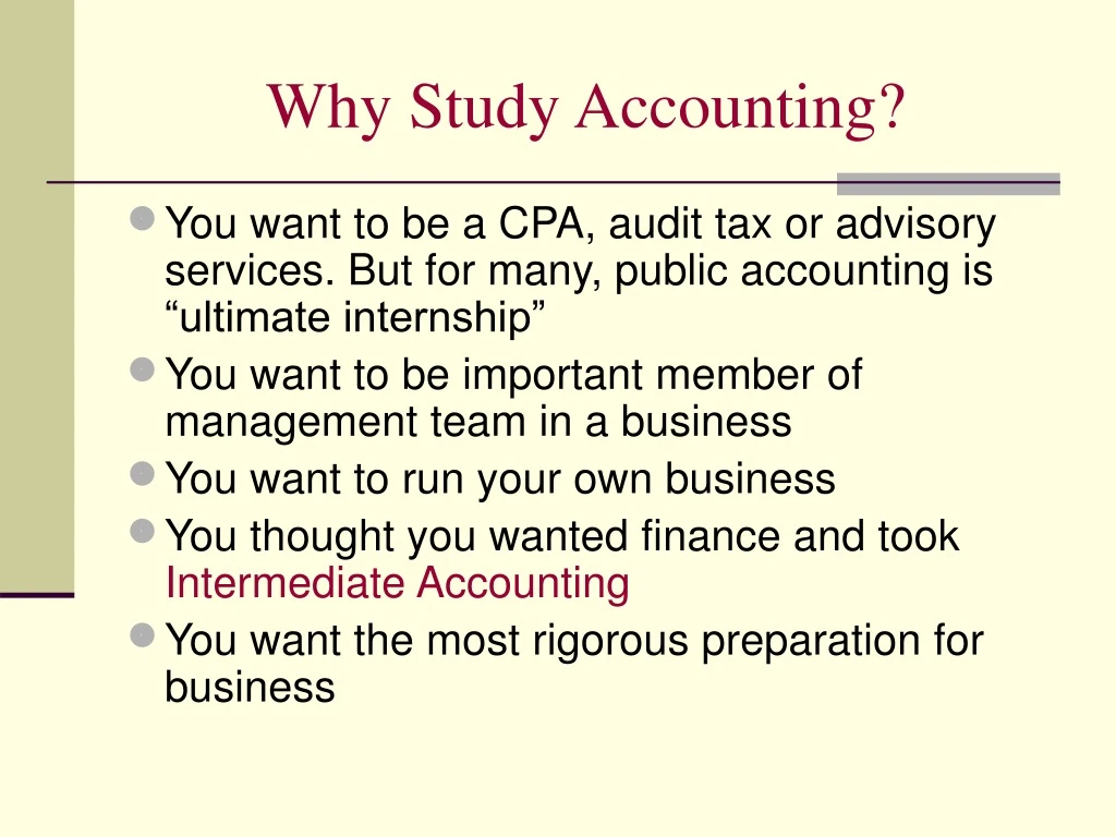why study accounting