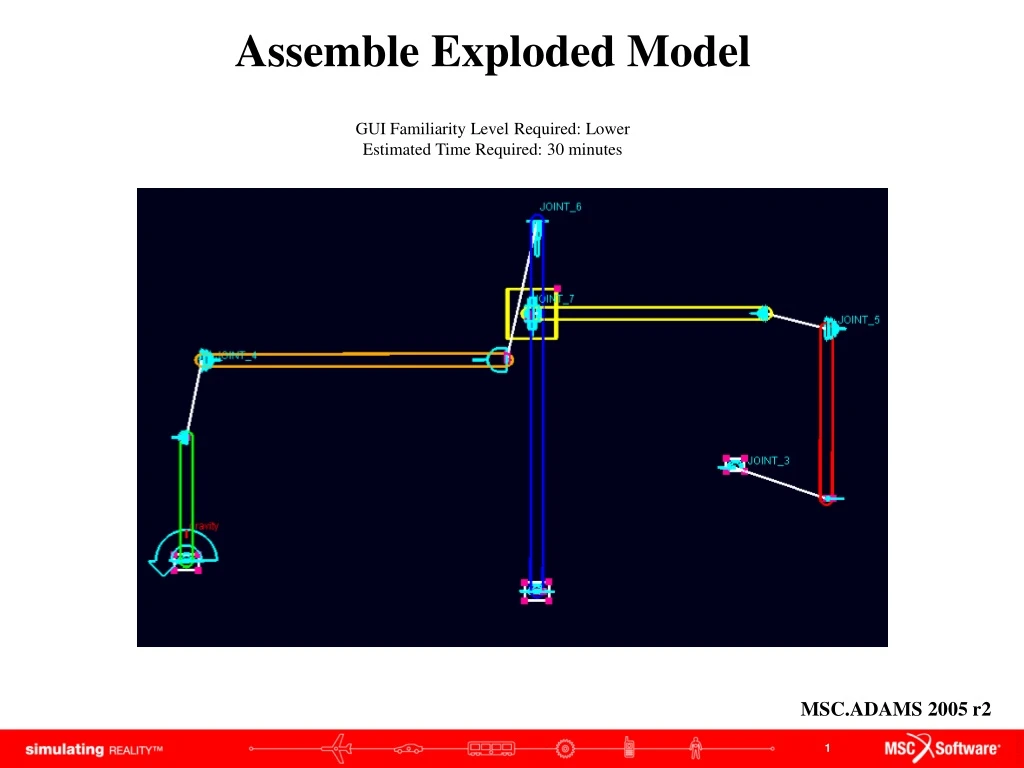 assemble exploded model gui familiarity level