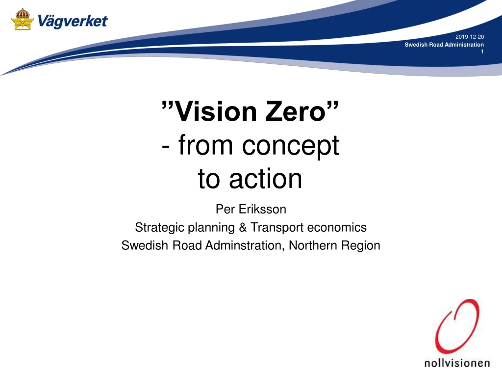 vision zero from concept to action