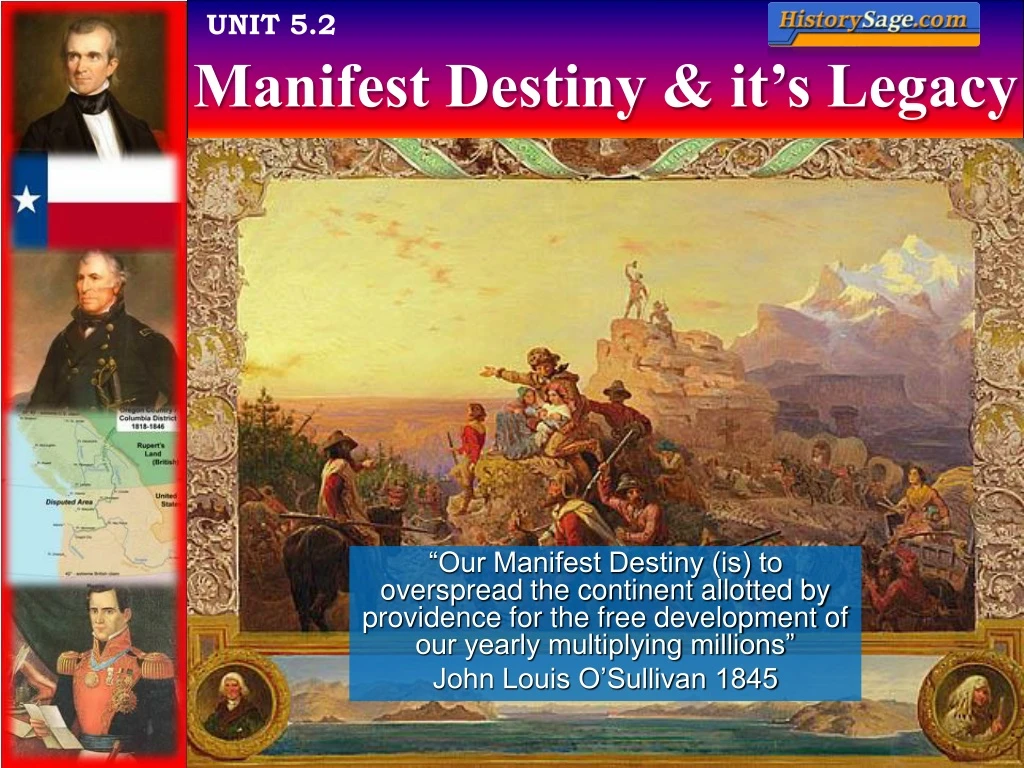 manifest destiny it s legacy