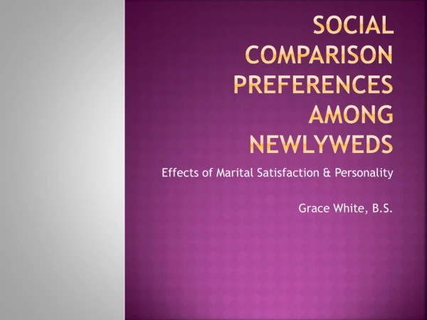 Social Comparison Preferences Among Newlyweds