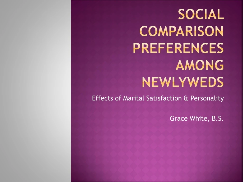 social comparison preferences among newlyweds