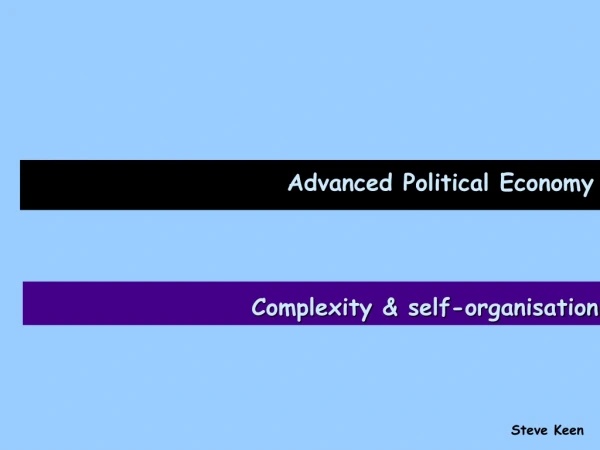 Advanced Political Economy