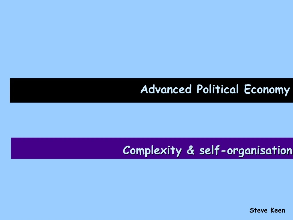 advanced political economy