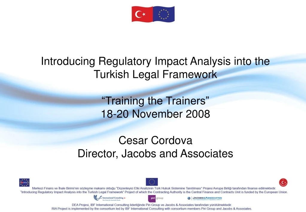 introducing regulatory impact analysis into