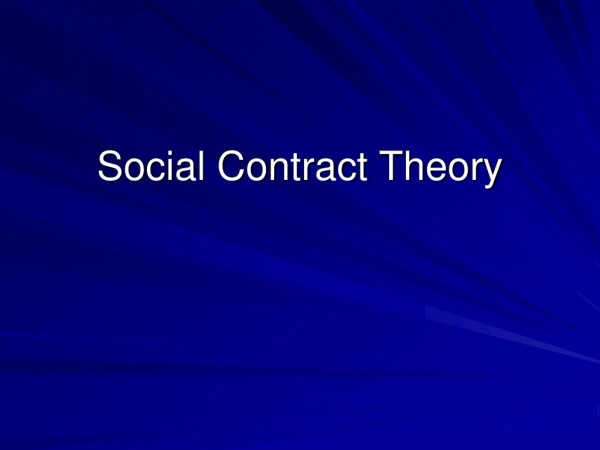 Social Contract Theory