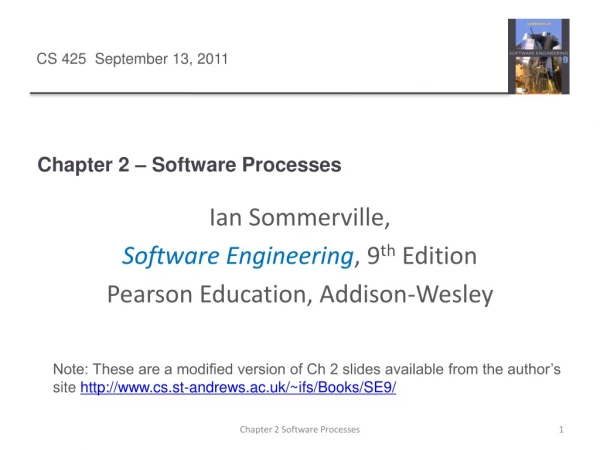 Chapter 2 – Software Processes