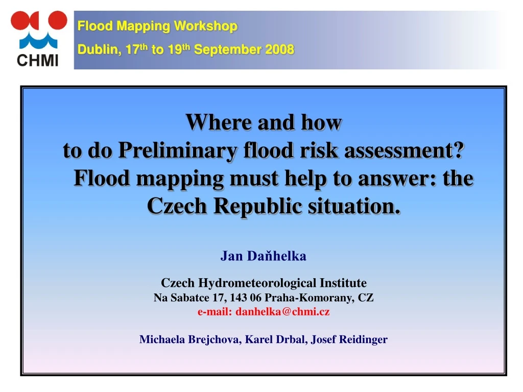 flood mapping workshop dublin